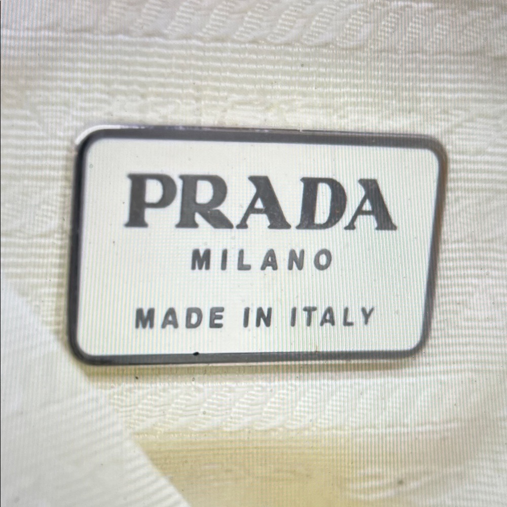 Prada Cream and Brown Shoulder Satchel Tote Bag - Picture 12 of 12
